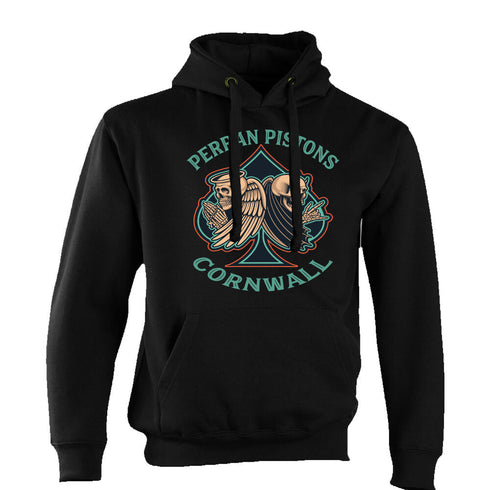 Perran Pistons Biker Hoody Hoodie Classic Bike Custom Chopper Vintage Motorcycle Aces